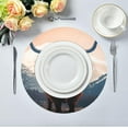 thumbnail image 5 of Coolnut 1PC Place Mats Highland Cow Round Placemat Heat-Resistant Placemats Dining Table Mat Circle Shape 15.4" for Kitchen/Dinner/Party/Restaurant Home Decor Gifts, 5 of 7