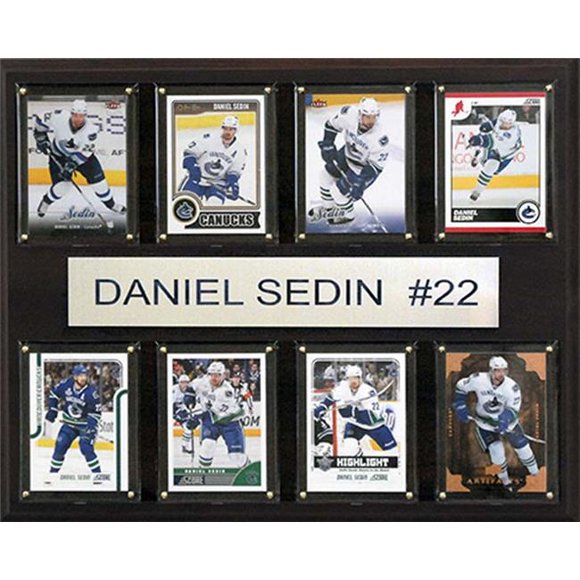 CandICollectables 1215DSEDIN8C NHL 12 x 15 in. Daniel Sedin Vancouver Canucks 8-Card Plaque