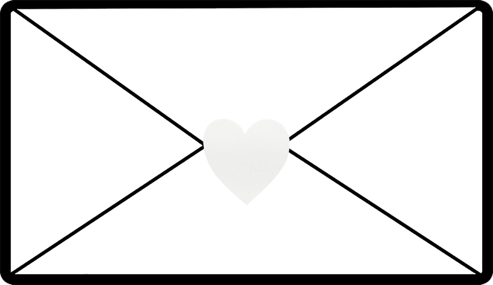 White Heart Stickers, 1.5 Inches in Size, 500 Labels on a Roll