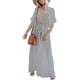 thumbnail image 1 of CHAO Cárdigan tipo kimono de playa larga para mujer, traje de baño de bikini con frente abierto y cordón (xxl), 1 of 5