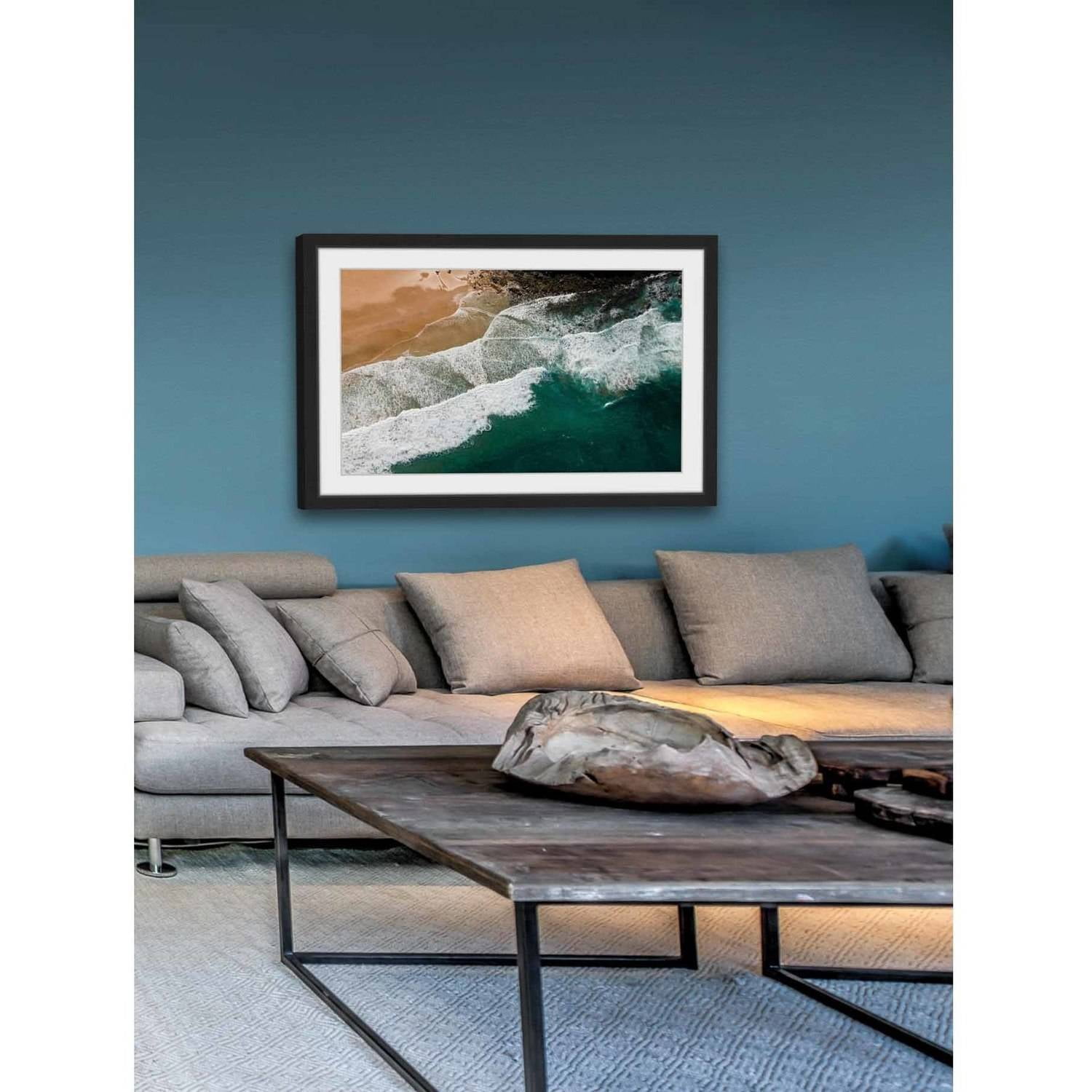 Marmont Hill "Waves Crashing" by Karolis Janulis Framed Painting Print