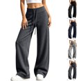 thumbnail image 6 of Wide Leg Yoga Pants for Women Baggy Sweatpants High Waisted Track Pants | Workout, Athletic, with Pockets, Y2k, Straight Leg, Lounge, Casual, Comfy, Vacation, Trousers, Daily Wear (Black,XXL), 6 of 6