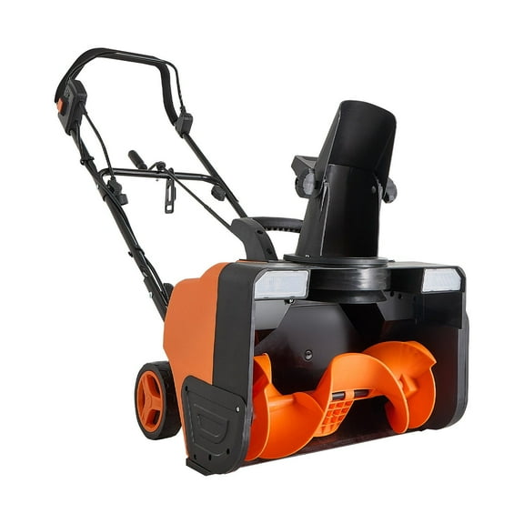 20 inch Corded Snow Thrower with Dual LED Headlights & 180° Rotating Chute, 25FT Throwing Distance, 12" Depth Clearing