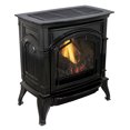 thumbnail image 1 of 31,000 BTU Vent Free Propane Stove Black Enameled Porcelain Cast Iron, 1 of 9
