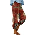 thumbnail image 3 of LilyLLL Womens Summer Beach Boho Floral Harem Trousers Wide Leg Casual Pants, 3 of 4