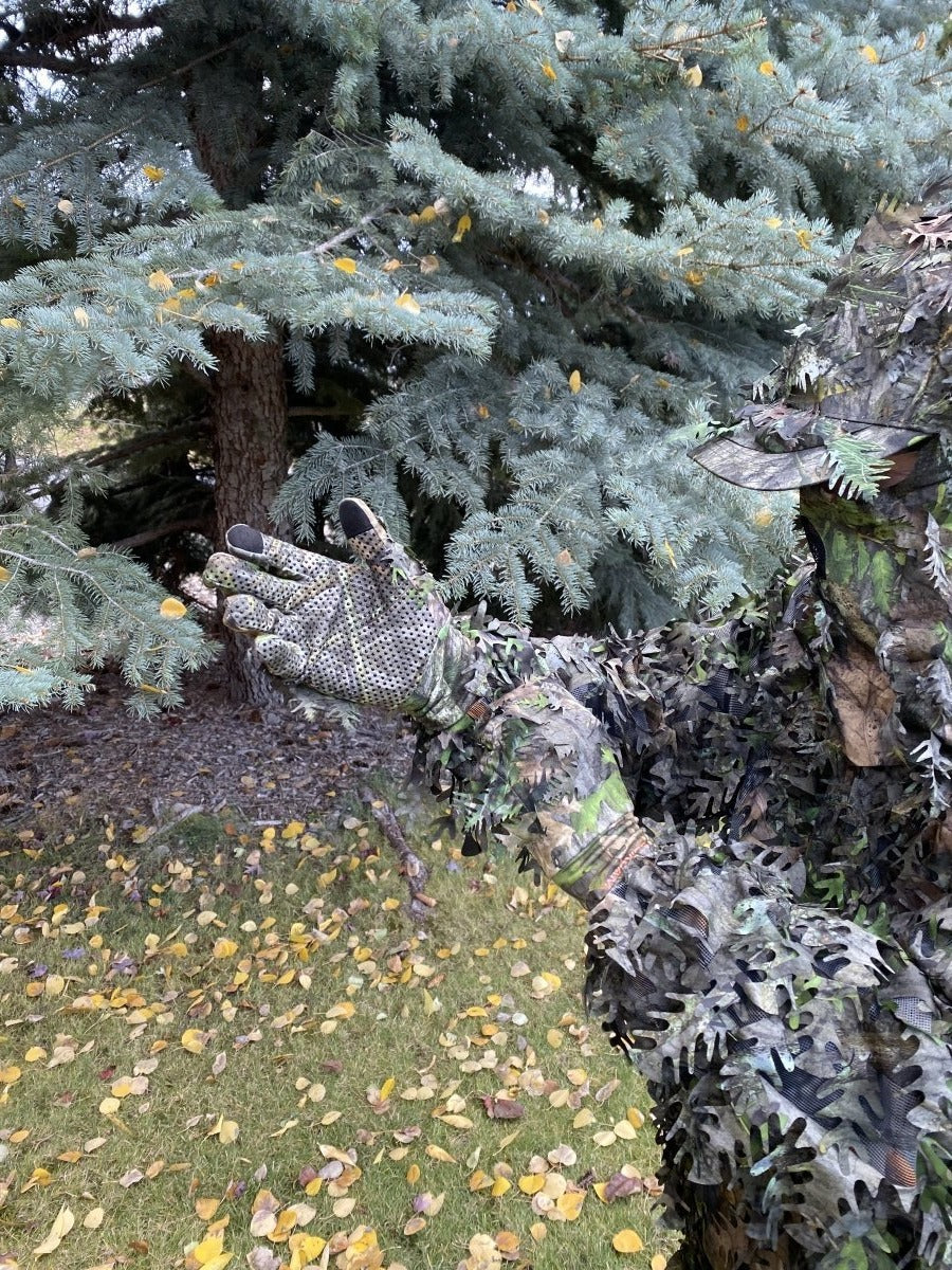 Leafy Camo Gloves (Fingerless or Touchscreen Tips)