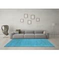 thumbnail image 3 of Ahgly Company Indoor Round Oriental Light Blue Industrial Area Rugs, 8' Round, 3 of 4