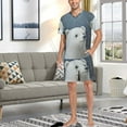 thumbnail image 7 of joogoo Men's Pajama Set Bear in Winter V-Neck Pj Shorts Set 2 Piece Loungewear Sleepwear XXL, 7 of 7