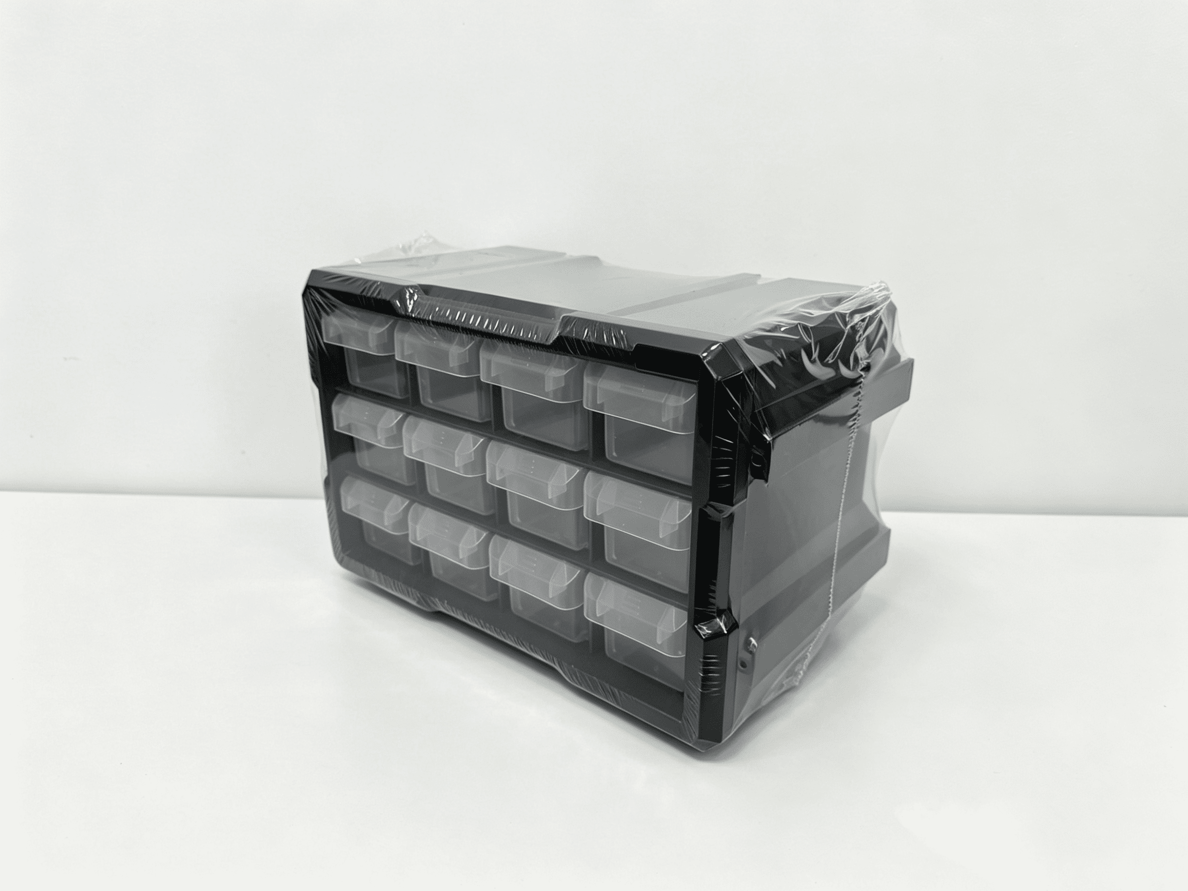 Homeworks Armoire de rangement en plastique à 12 bacs pour pièces, quincaillerie et bricolage