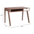 thumbnail image 2 of Modern Contrast Walnut and White Desk, 2 of 9
