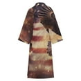 thumbnail image 6 of American Flag Eagle Bathrobe Plush Bathrobe Cozy Unisex Winter Bathrobe Warm Water Absorbent, 6 of 9