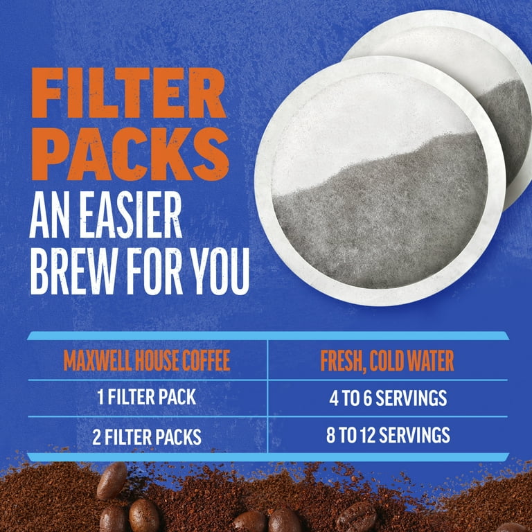 Maxwell House Original Roast Ground Coffee Filter Packs, 10 ct Pack -  Walmart.com