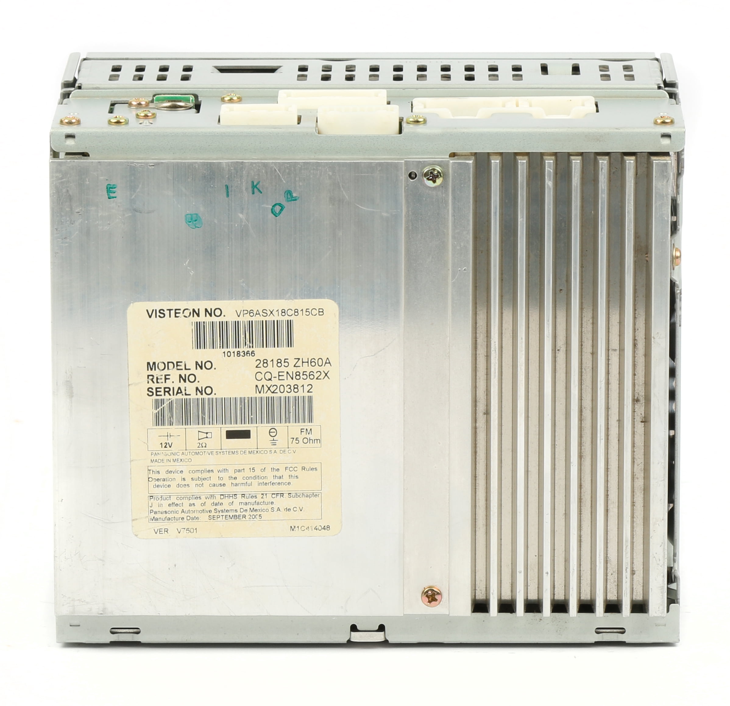 Restored 2006 OEM Nissan Titan AM FM Radio 6 Disc Compact Disc Player Part 28185ZH60A (Refurbished)