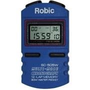 Robic SC-505W Multi-Mode Chronograph Stopwatch, 12 Lap Memory, Blue