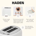 thumbnail image 4 of Haden Heritage 2 Slice Wide Slot Toaster & Coffee Maker, Ivory & Copper, 4 of 11