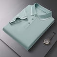 thumbnail image 5 of BRANROY Men's Short Sleeve Classic Polo Shirt - Business Casual Slim Fit Collared Top for Men, Lightweight Breathable Summer Shirts, Father's Day Gift for Office,Mint Green,4XL, 5 of 6