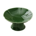 thumbnail image 5 of FashionCha Ceramic Dessert Stand Footed Fruit Plate for Cupcakes Donuts Kitchen Counter Deep Green, 5 of 9