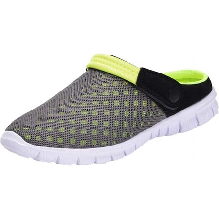 

Hsyooes Mens Womens Mules & Clogs Garden Shoes Summer Breathable Mesh Slippers Non-Slip Outdoor Beach Sandals Unisex