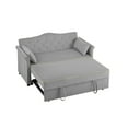 thumbnail image 4 of Grey Velvet Sleeper Sofa Bed, 4 of 5