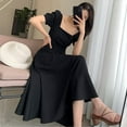 thumbnail image 4 of Vestido de Mujer ANGGREK Vestido de Fiesta Negro Cuello Cuadrado Manga Corta, 4 of 8