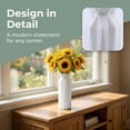 thumbnail image 4 of Flower Vase Clear, Unbreakable Narrow Bud Vase for Single Stem Roses, Shatterproof Plastic Vase for Office Desk White 2.8"L x 2.8"W x 7.9"H, 4 of 6