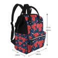 thumbnail image 2 of Daiia Rose Flower Large Capacity Baby Bag Waterproof Stylish Diaper Bag Mummy Backpack Adjustable Straps Diaper BagBaby Essentials Bag, 2 of 6