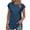 Navy, variant on Inleife Women's Loose Casual Tops Solid Color Crew Neck Side Slit Short Sleeved Top