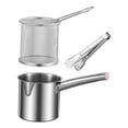 thumbnail image 4 of DOLITY Deep Fryer Pot Multipurpose Portable Steamer Tray Cooking Supplies Fryer Pan C, 4 of 9