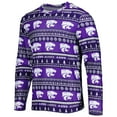 thumbnail image 2 of Men's Concepts Sport Purple Kansas State Wildcats Swivel Long Sleeve Top & Pants Sleep Set, 2 of 5