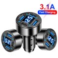 thumbnail image 2 of Ndcxsfigh Cargador Coche 66 W Adaptador Corriente Azul 4 Puertos para (3USB+1C), 2 of 9