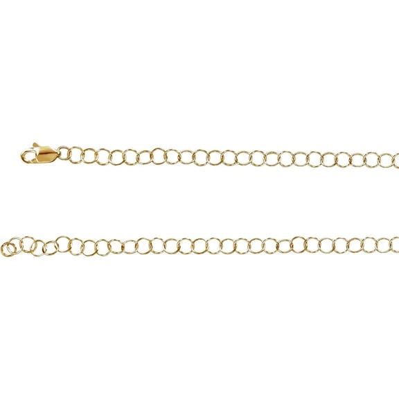 14k Yellow Gold 3.5mm Round Cable 18 Inch Chain Chain Necklace for Women and Men - 2.8 Grams