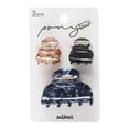 thumbnail image 2 of (2 pack) Scunci Ponytail Marble Hair Jaw Clips, Assorted Colors and Sizes, 3-Pieces, 2 of 3