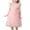 Pink, variant on ameIAEA Girls Ruffle Sleeveless Dress Kids Summer Square Neck A-Line Layered Tulle Party Dresses