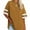 Brown, variant on Drop Shoulder Women Stripe Sleeve Loose Casual Shirt Oversize Crewneck T-shirt