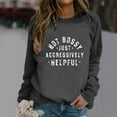 thumbnail image 2 of Women'S Sweatshirt Sweat Shirts Women Long Sleeve Pullover for Women Grey Cute Crewnecks for Women Fall Clothing Women Clothing, 2 of 4