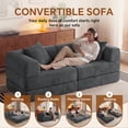 thumbnail image 6 of ELEKA Convertible Sleeper Sofa Bed,Folding Floor Mattress Couch,Sectional Couches for Living Room Cloud Couch Sofa,No Assembly Required (Grey), 6 of 12