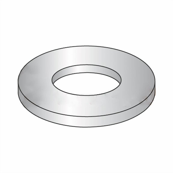 M10 Flat Washers / 18-8 Stainless Steel / DIN125A / Outer Diameter: 19.48 - 20 mm / Thickness Range : 1.8 - 2.2 mm (Quantity: 2,500 pcs)