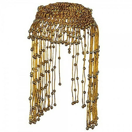 Egyptian Queen Cleopatra Gold Beaded Headdress