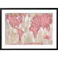 thumbnail image 2 of Art.com Blushing World Map v2 Crop Art Print by Silvia Vassileva, Black Frame Wall Art, 29" x 21", 2 of 5