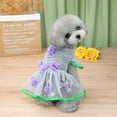 thumbnail image 3 of Pretty Floral Dog Princess Dress - Breathable Comfy Net Yarn Puppy Dress for Stylish Summer, 3 of 8