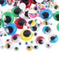 thumbnail image 2 of Kit de manualidades con 400 piezas de ojos tambaleantes, pegatinas adhesivas de plástico redondas de diferentes tamaños, de colores blanco y negro, para accesorios de manualidades de álbumes de recor, 2 of 5