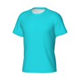 thumbnail image 3 of Yiaed Aqua Print Mens Short Sleeve Tight Fit T-Shirt, Crewneck Casual Tee-XX-Large, 3 of 5