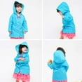 thumbnail image 6 of yinguo kids hooded button down long jacket bow rainwear lightweight raincoat blue l, 6 of 6