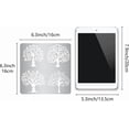 thumbnail image 2 of Plantilla de metal de árbol de la vida de 6,3 pulgadas, reutilizable, para pintar hojas, con patrón de hojas, para decoración, herramienta de diario de acero inoxidable., 2 of 7