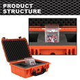 thumbnail image 3 of G-Plus Graded Card Storage Box Fit for BGS PSA SGC FGS Graded Sports Trading Cards,Weatherproof Case Impact Absorbing Foam Slots (Large, Orange), 3 of 7