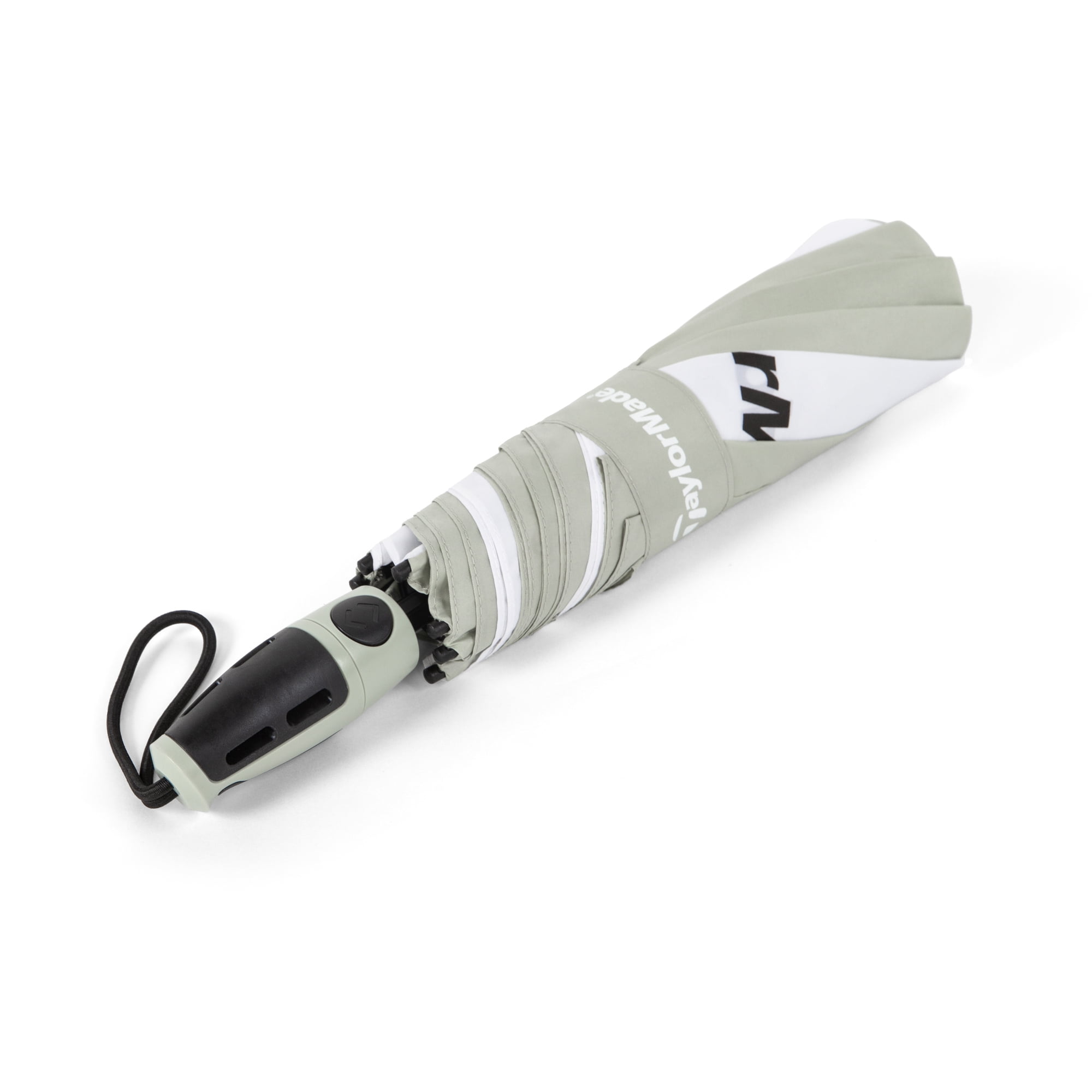 TaylorMade Vortexvent Compact Golf Umbrella, 47-inch, Sage Green/White