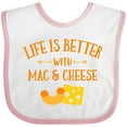 thumbnail image 3 of Inktastic Life's Better Mac & Cheese Boys or Girls Baby Bib, 3 of 4