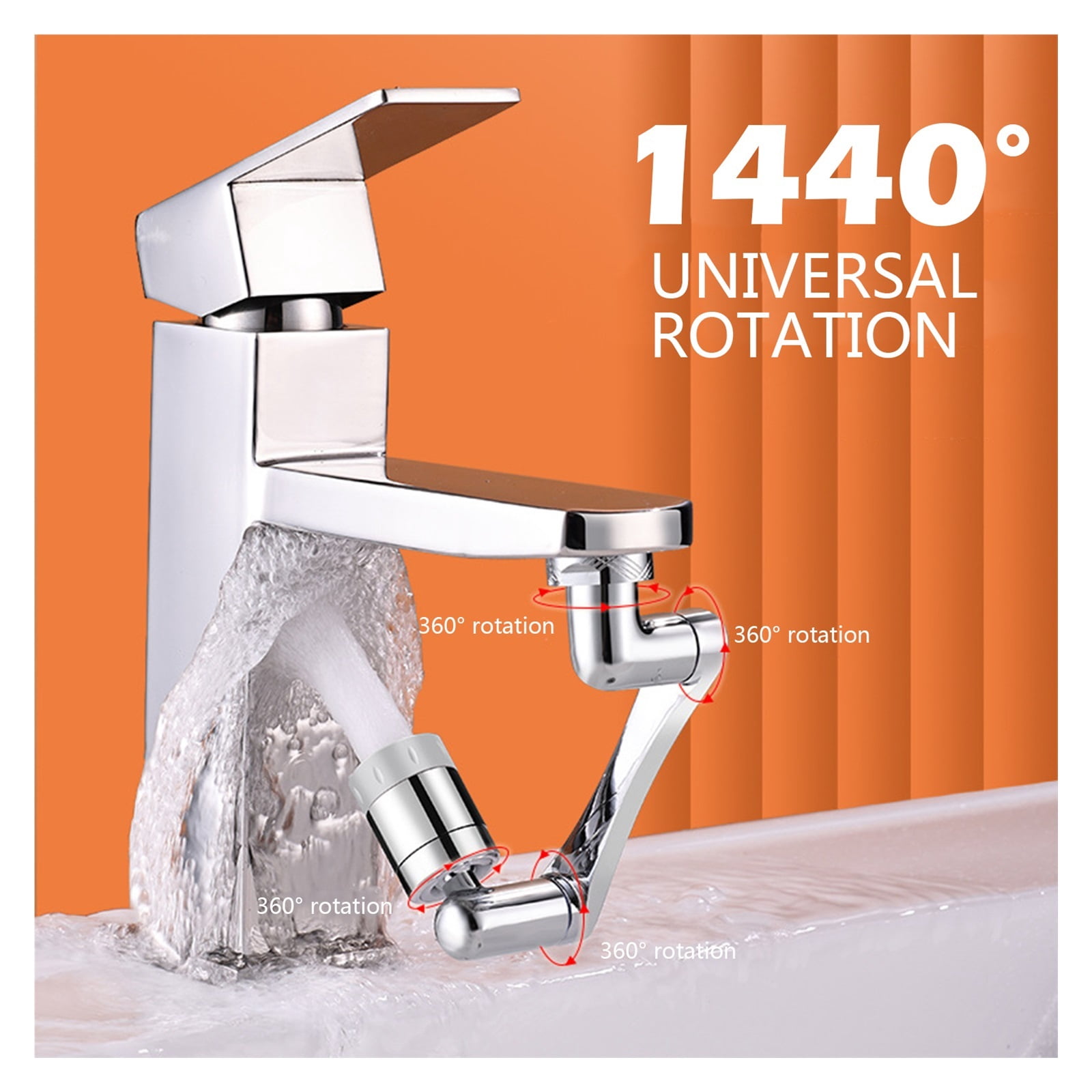 1440° Universal Rotation Faucet Sprayer Head For Extension Faucets Aerator Bubbler Nozzle Kitchen Tap Washbasin Robot Arm