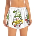 thumbnail image 4 of Lsque Christmas Gnomes Printed Women's Running Shorts with Liner Pockets,Elastic Quick Dry Workout Athletic Gym Yoga Shorts,Womens High Waist Shorts-Medium, 4 of 9