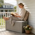 thumbnail image 6 of Yardgrace Outdoor Patio Box Deck, Outdoor Storage Box, 90 Gallon Resin Waterproof Deck Box, UV-Resistant Patio Storage Bin, Tool-Free Assembly, Grey, 6 of 7